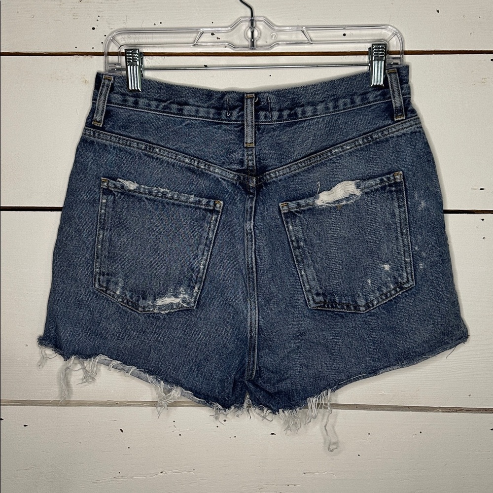 AGOLDE Dee Short Vintage High Rise Organic Cotton Denim Jean Shorts - Picture 2 of 16